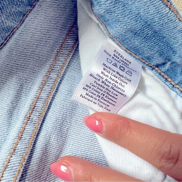 Everlane High Waist Straight Jean - Light Wash, regular length - Picture 4 of 6